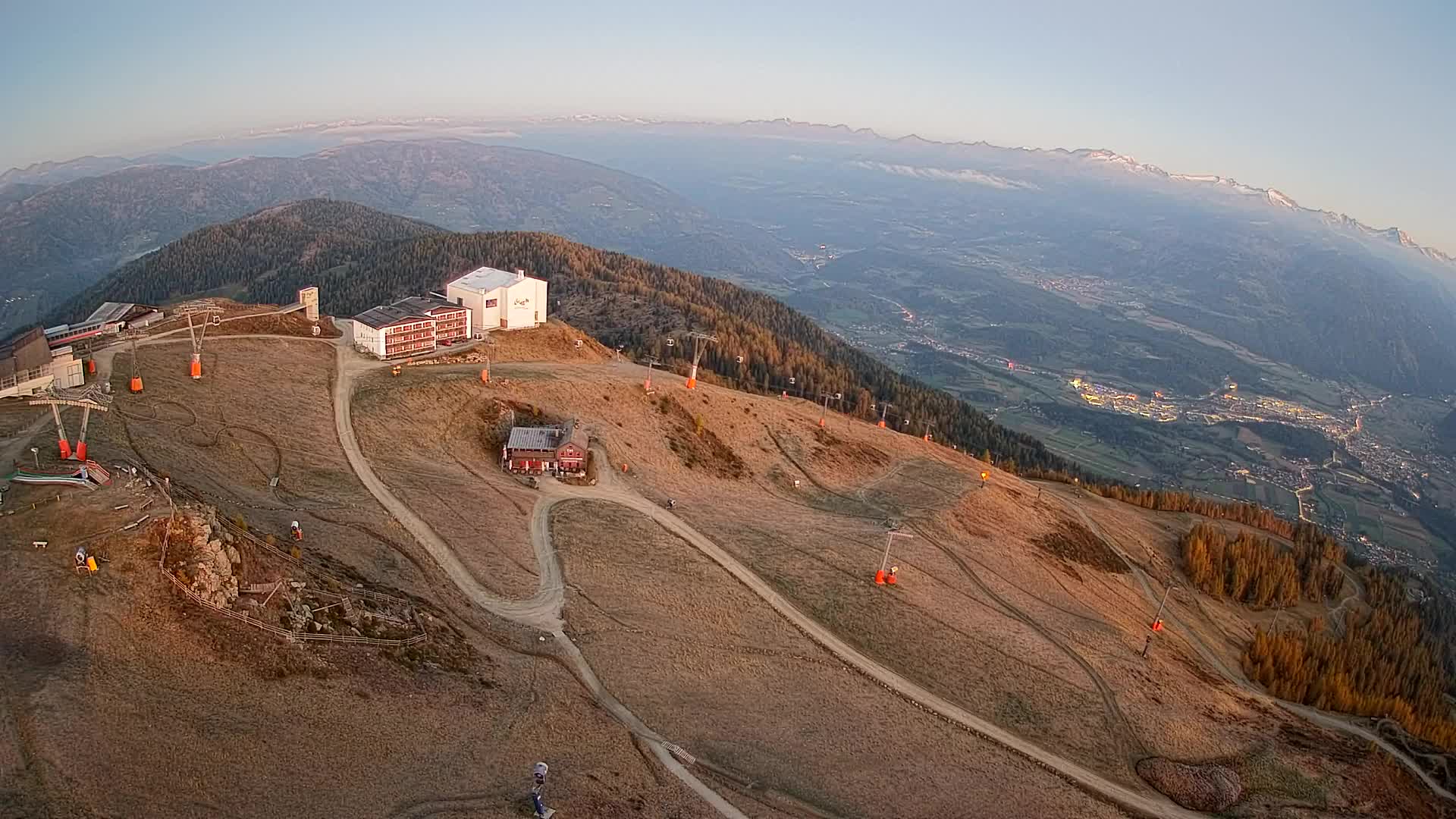 Kronplatz peak Ski resort | view to Bruneck