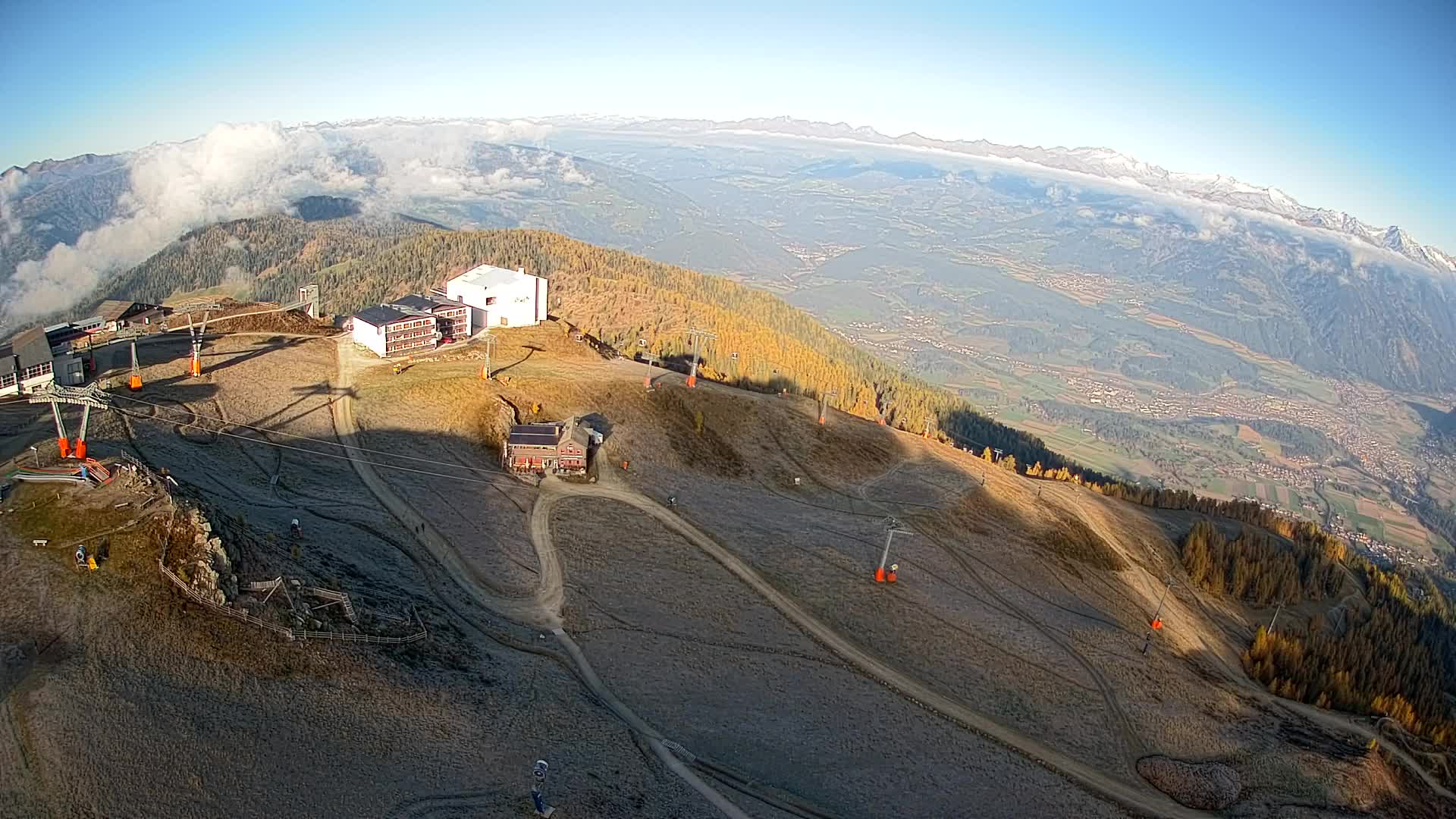 Kronplatz peak Ski resort | view to Bruneck