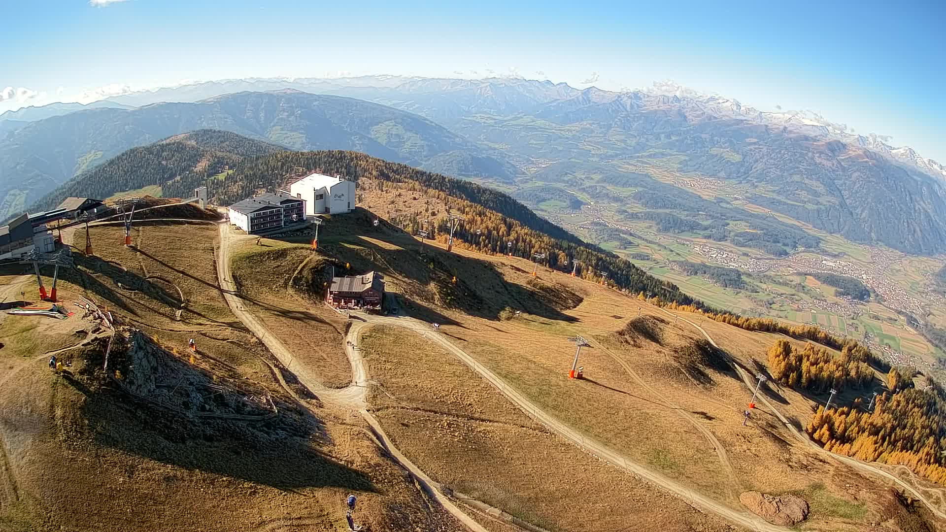 Skigebiet Kronplatz Gipfel | Blick auf Bruneck