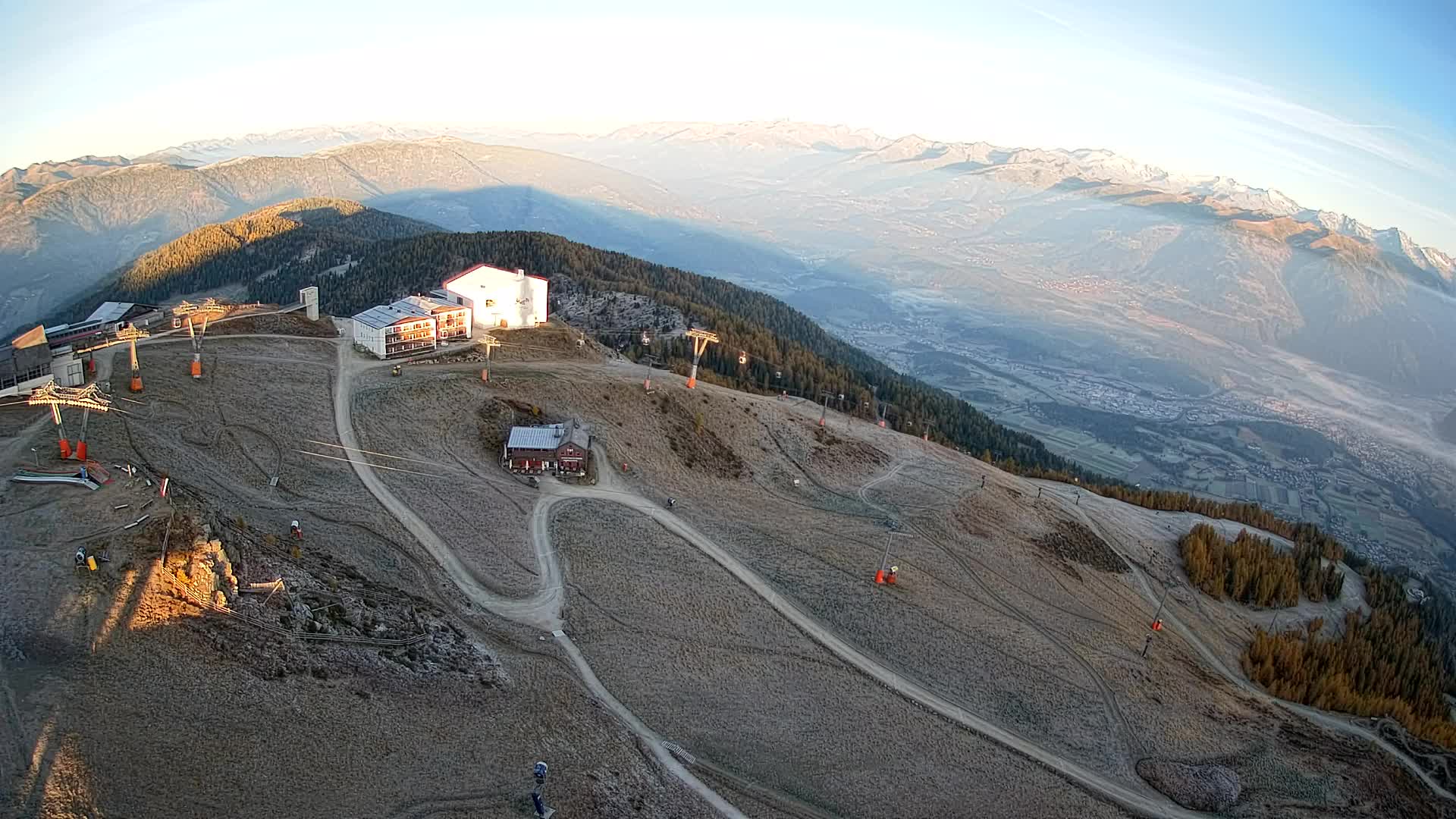 Skigebiet Kronplatz Gipfel | Blick auf Bruneck