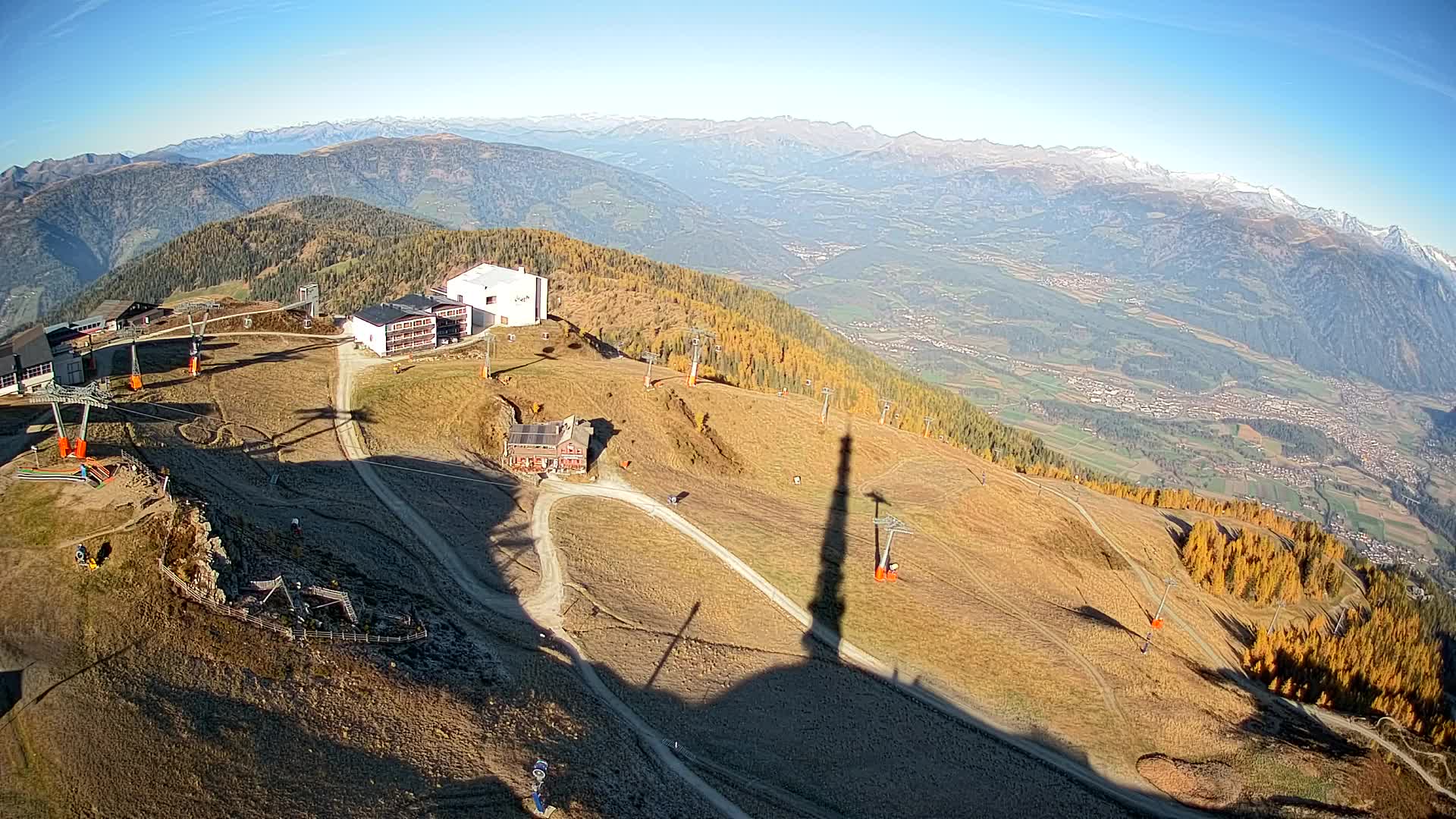 Skigebiet Kronplatz Gipfel | Blick auf Bruneck