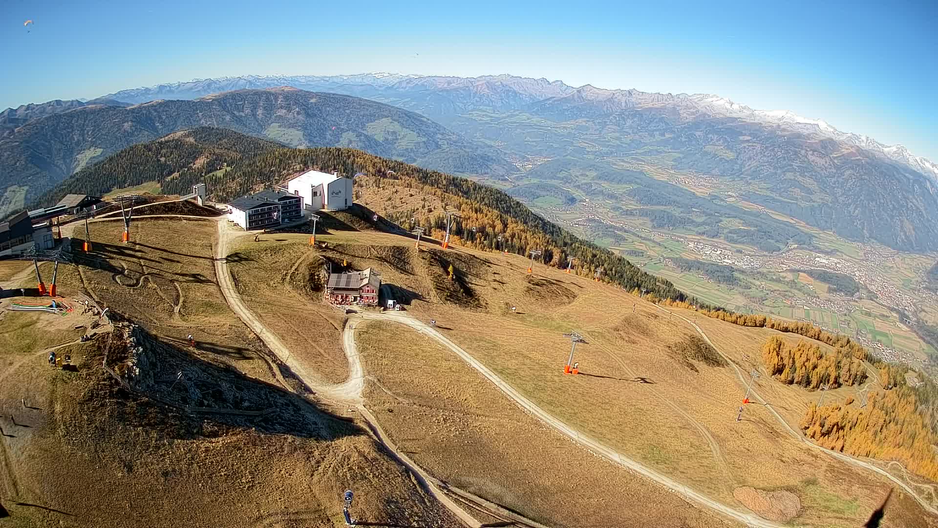 Skigebiet Kronplatz Gipfel | Blick auf Bruneck