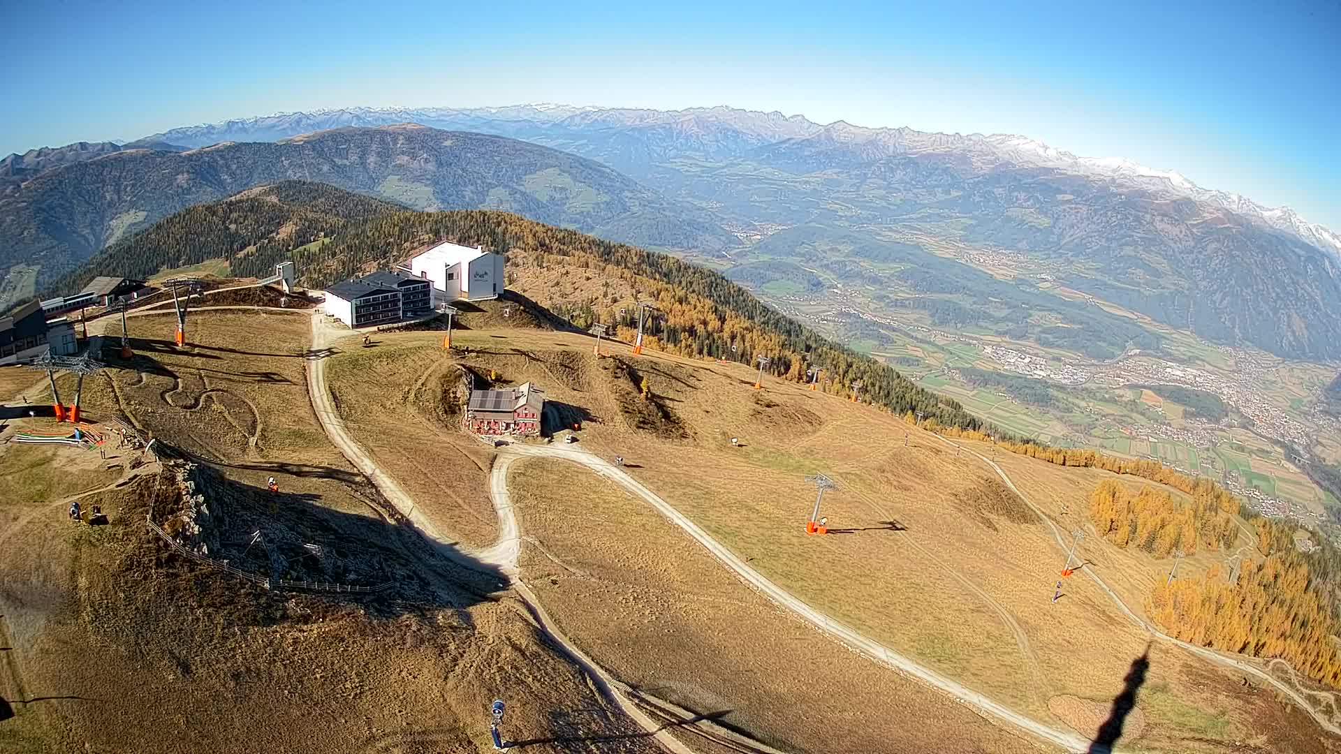 Skigebiet Kronplatz Gipfel | Blick auf Bruneck