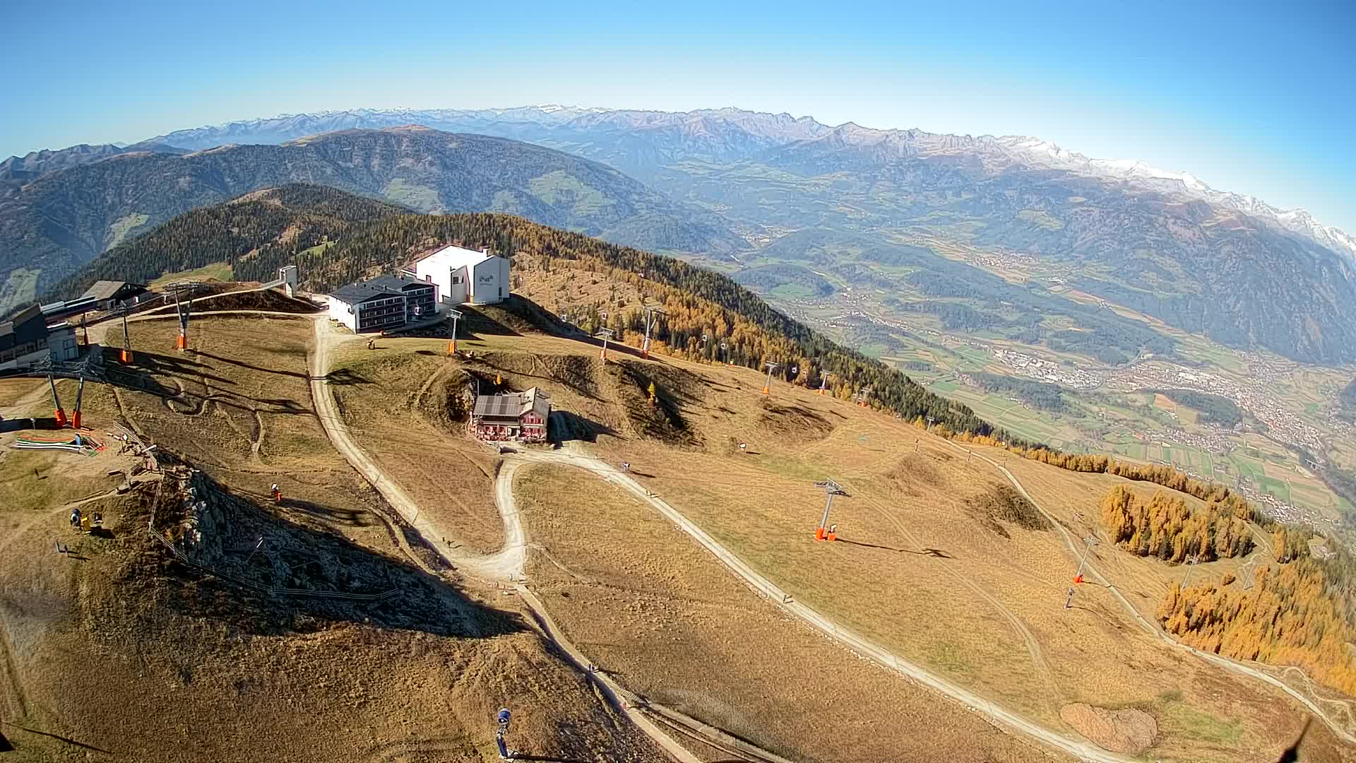 Station de ski Kronplatz sommet | vue sur Brunico