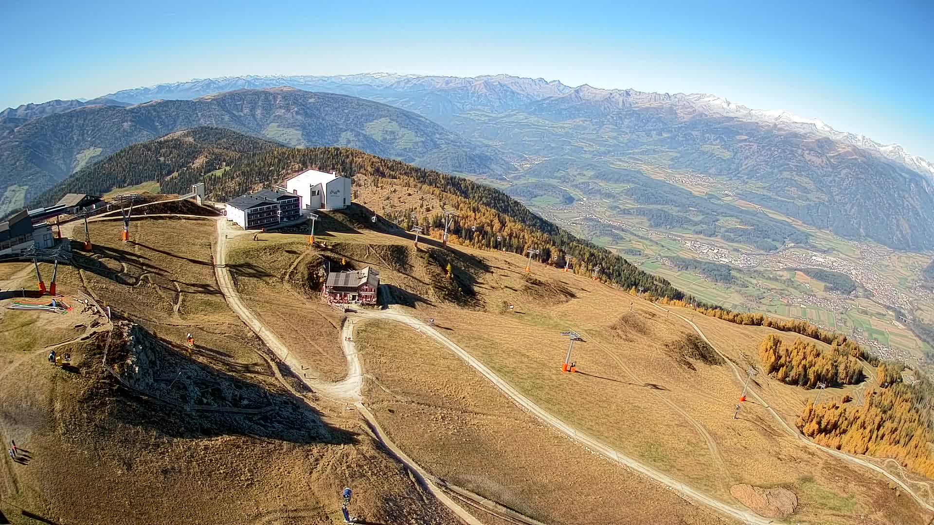 Skigebiet Kronplatz Gipfel | Blick auf Bruneck