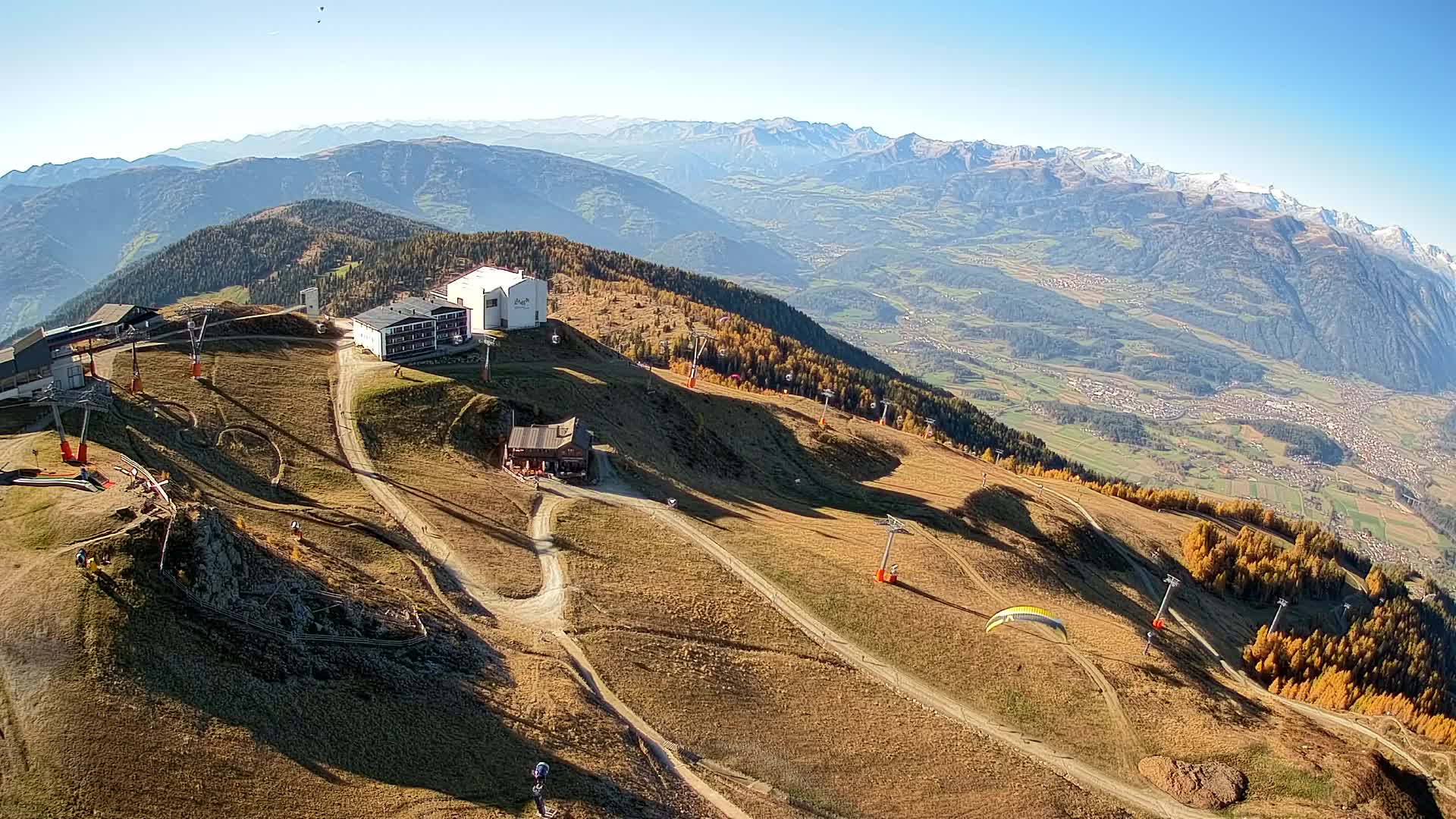 Station de ski Kronplatz sommet | vue sur Brunico