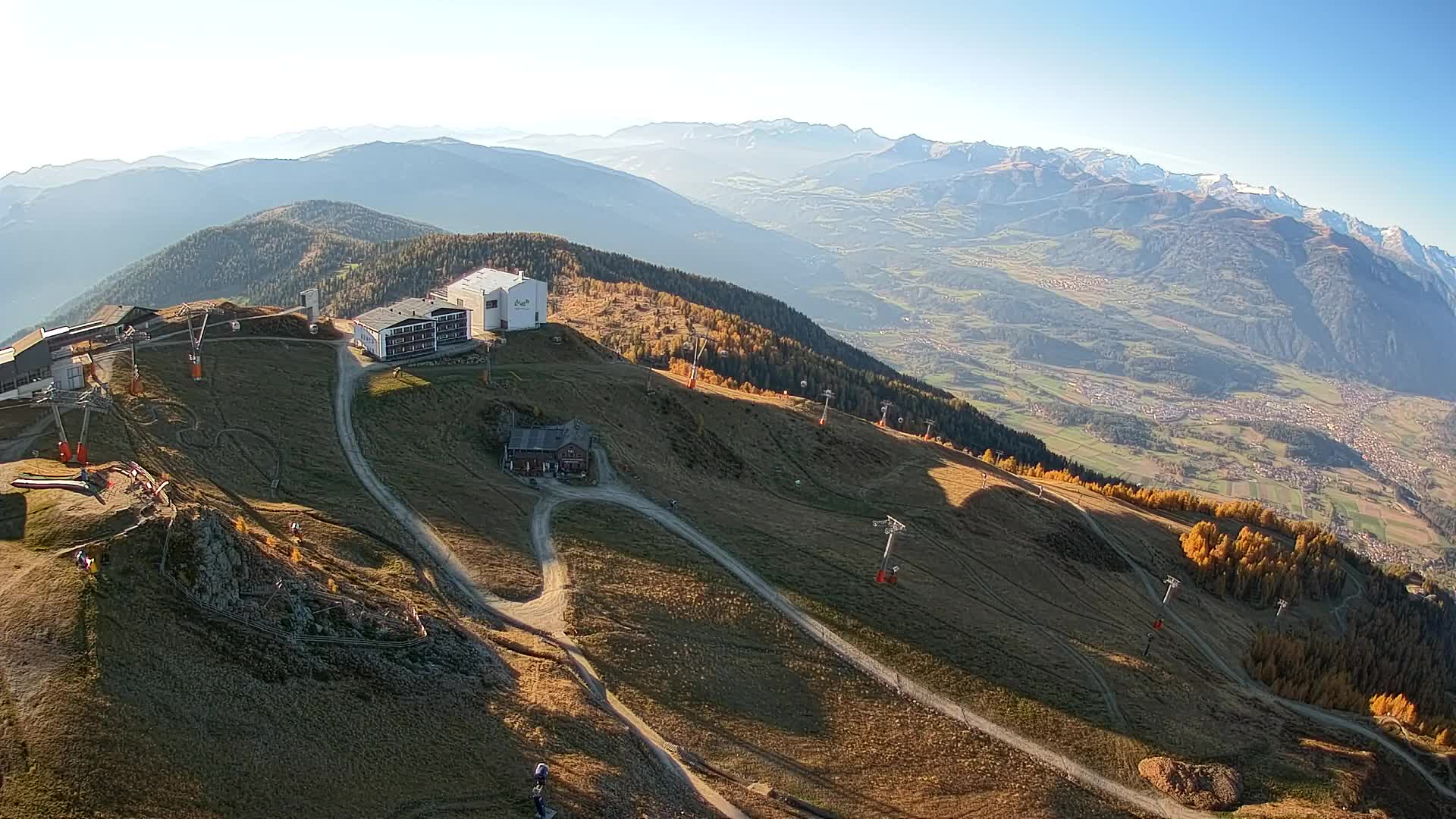 Skigebiet Kronplatz Gipfel | Blick auf Bruneck
