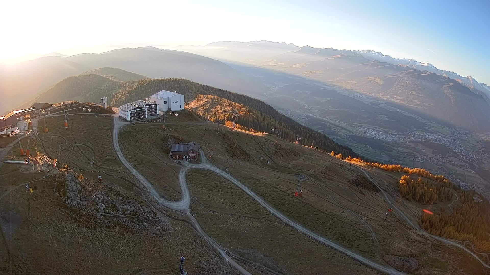 Skigebiet Kronplatz Gipfel | Blick auf Bruneck