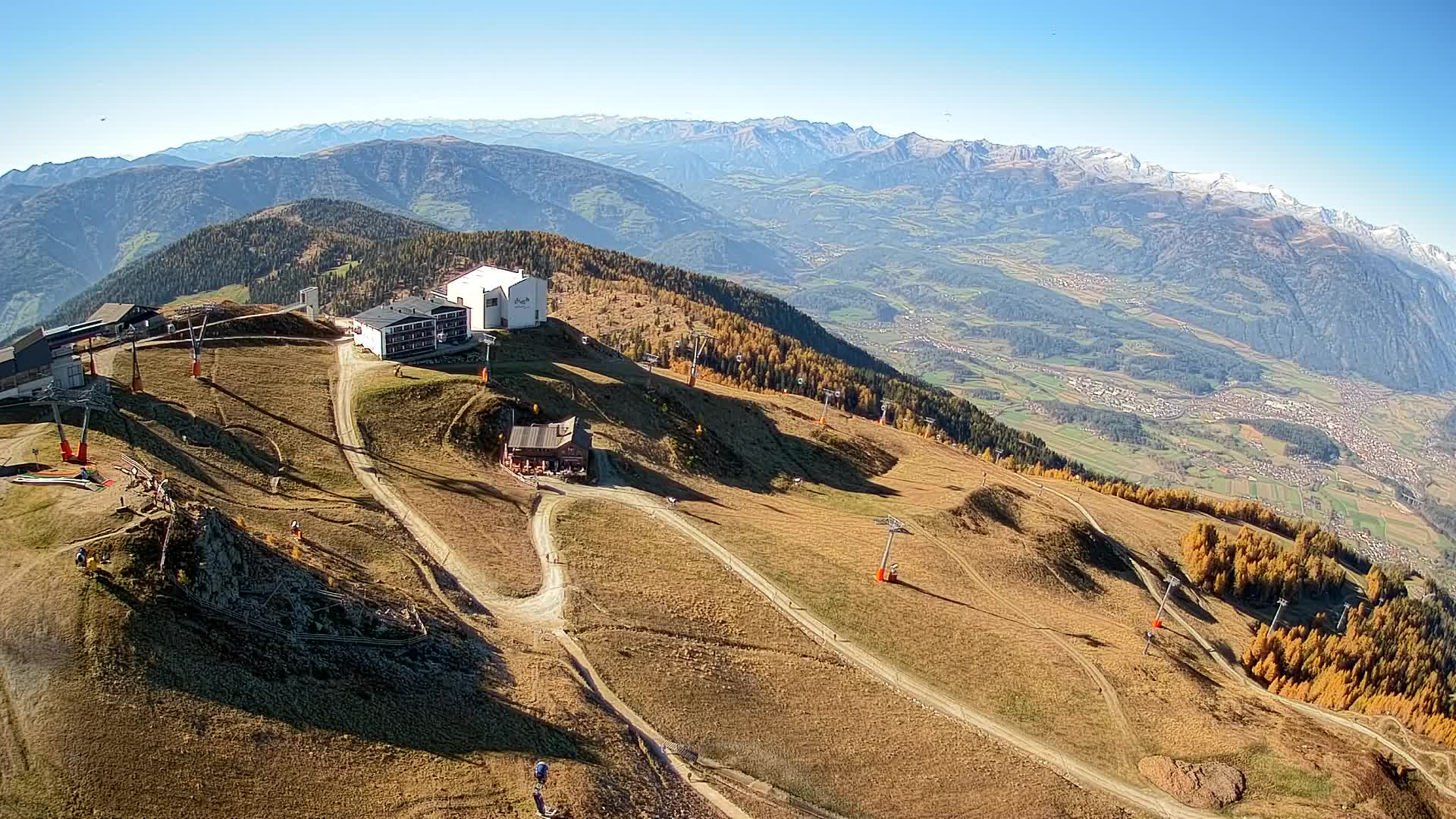 Station de ski Kronplatz sommet | vue sur Brunico