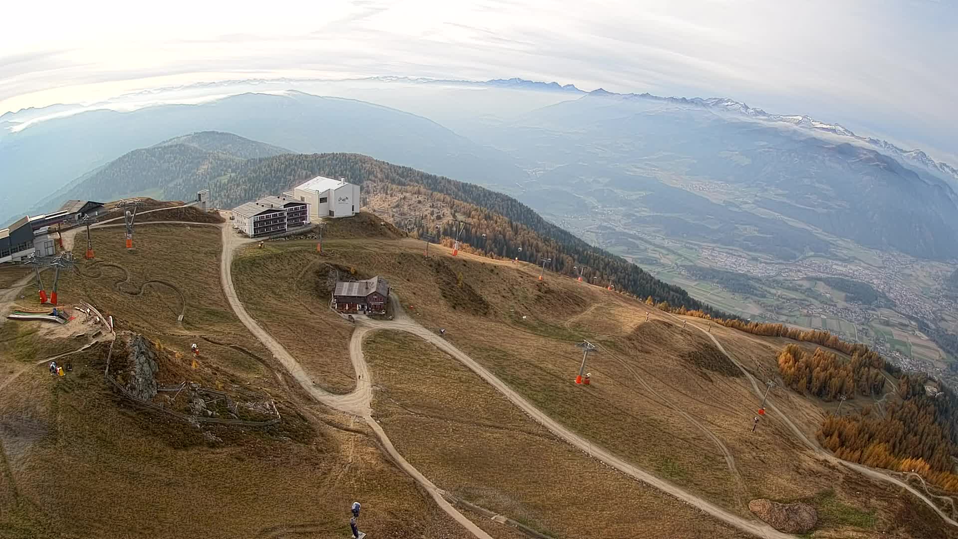 Station de ski Kronplatz sommet | vue sur Brunico