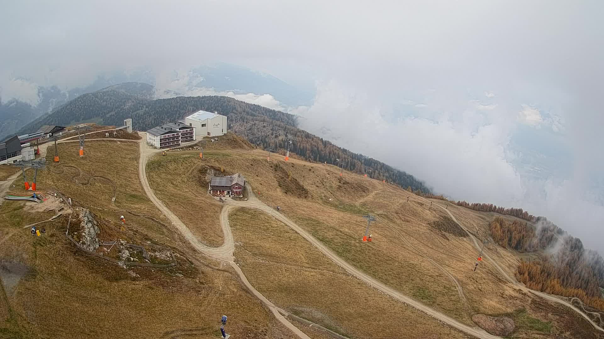 Skigebiet Kronplatz Gipfel | Blick auf Bruneck