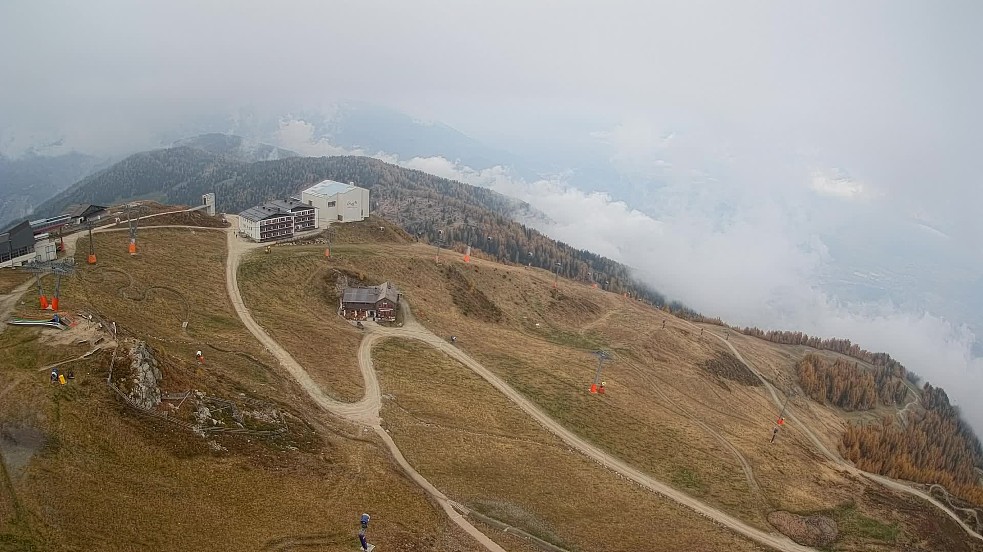 Skigebiet Kronplatz Gipfel | Blick auf Bruneck