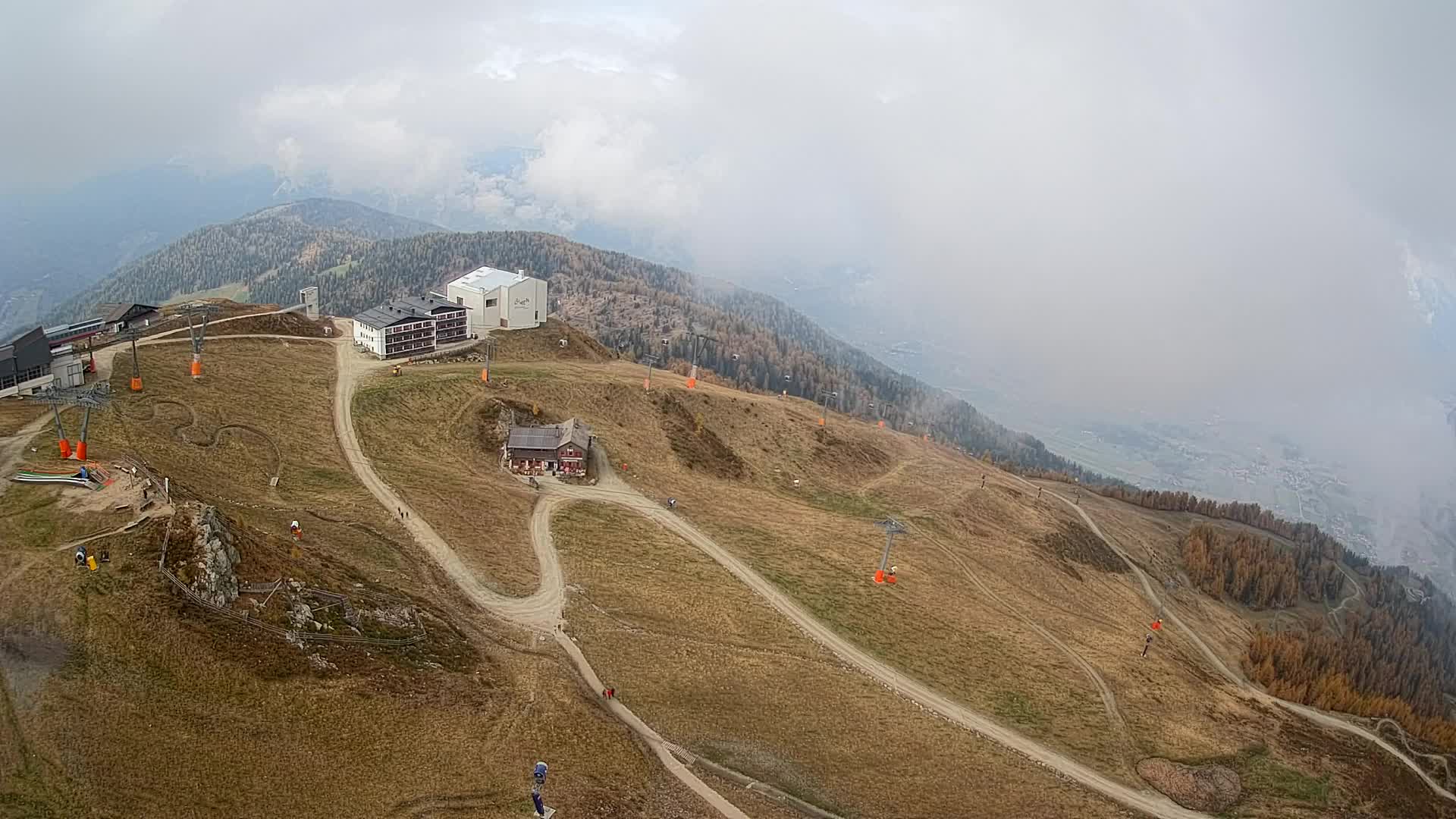 Kronplatz peak Ski resort | view to Bruneck
