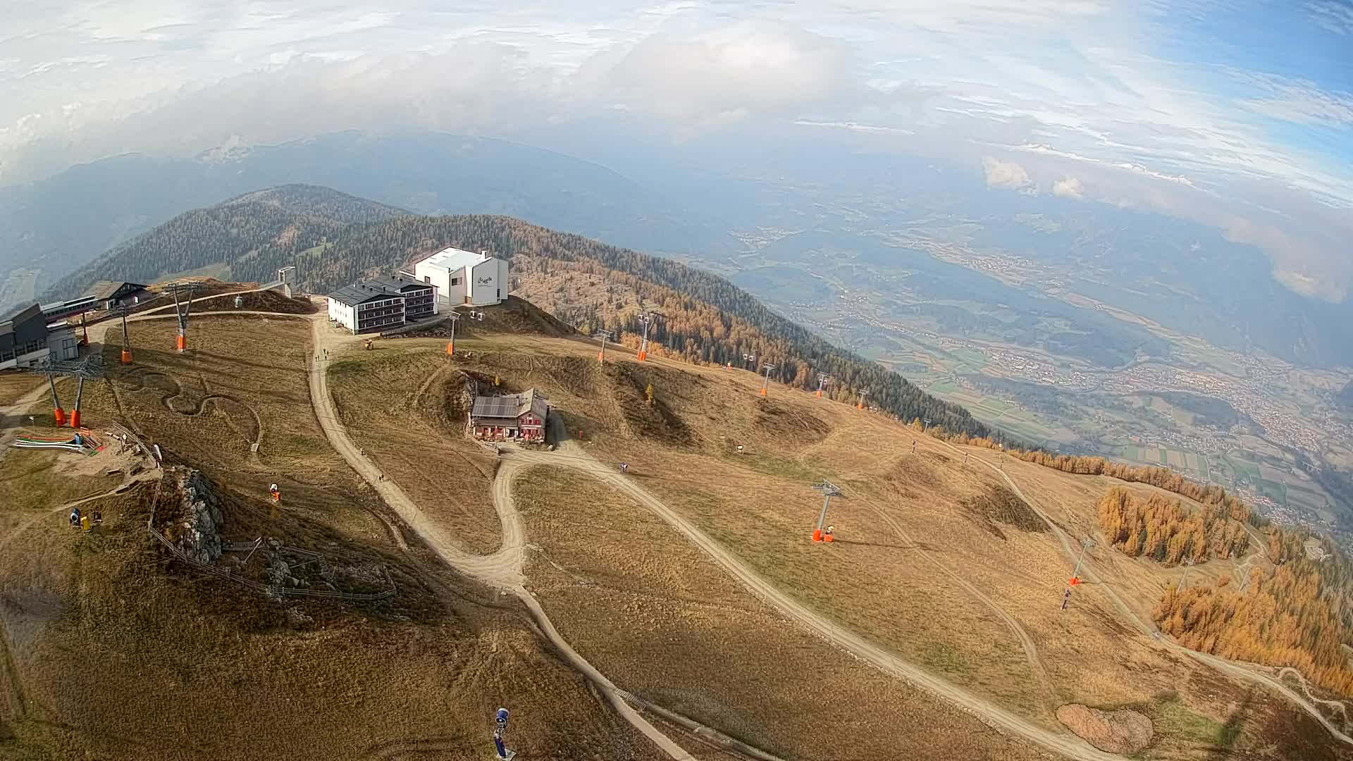 Kronplatz peak Ski resort | view to Bruneck