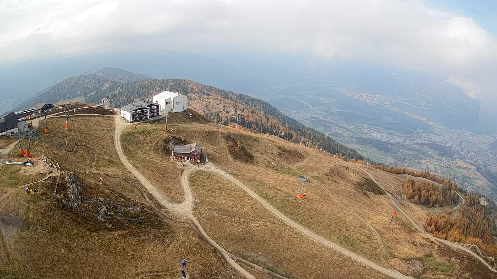Station de ski Kronplatz sommet | vue sur Brunico