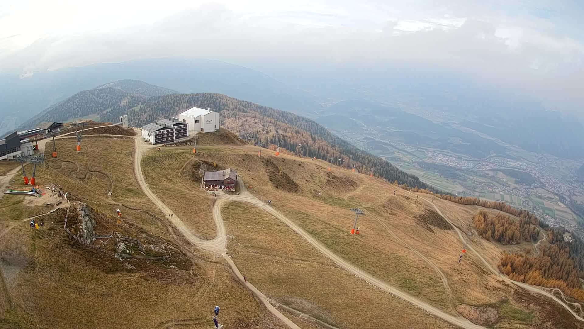 Skigebiet Kronplatz Gipfel | Blick auf Bruneck