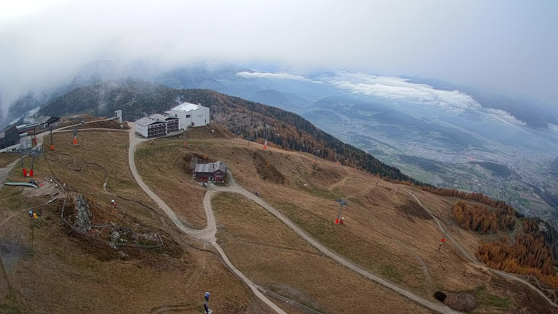 Kronplatz peak Ski resort | view to Bruneck