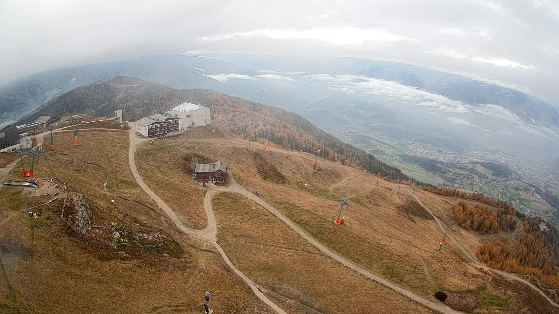 Kronplatz peak Ski resort | view to Bruneck