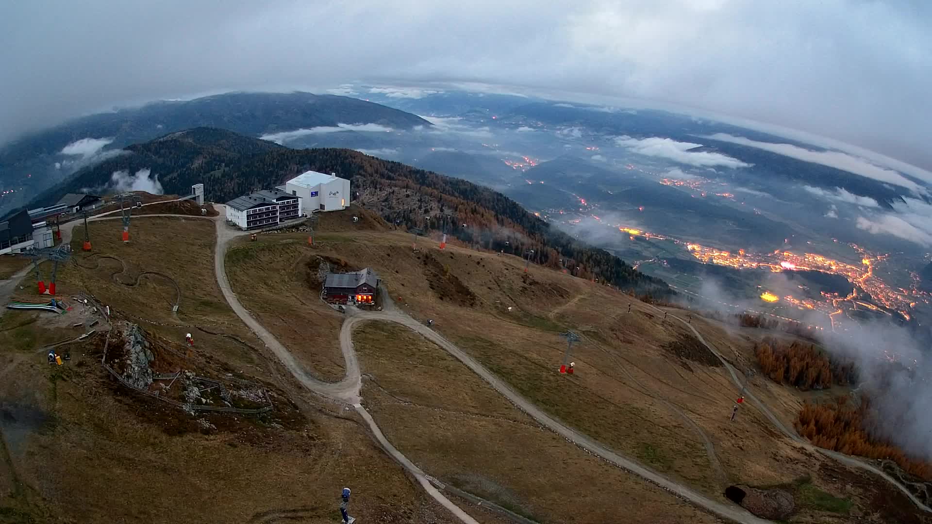 Kronplatz peak Ski resort | view to Bruneck