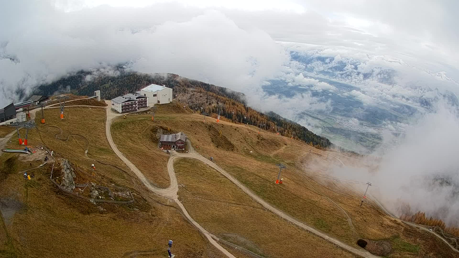 Station de ski Kronplatz sommet | vue sur Brunico