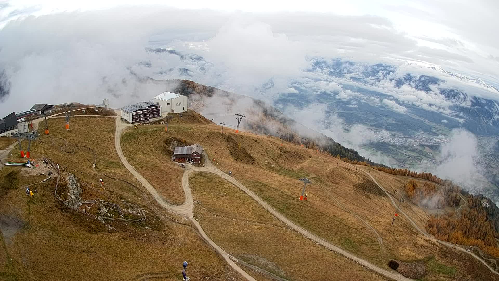 Skigebiet Kronplatz Gipfel | Blick auf Bruneck