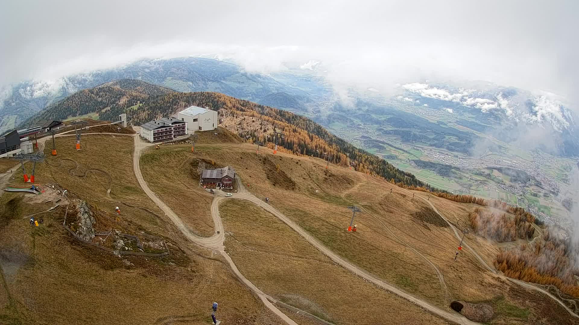 Kronplatz peak Ski resort | view to Bruneck