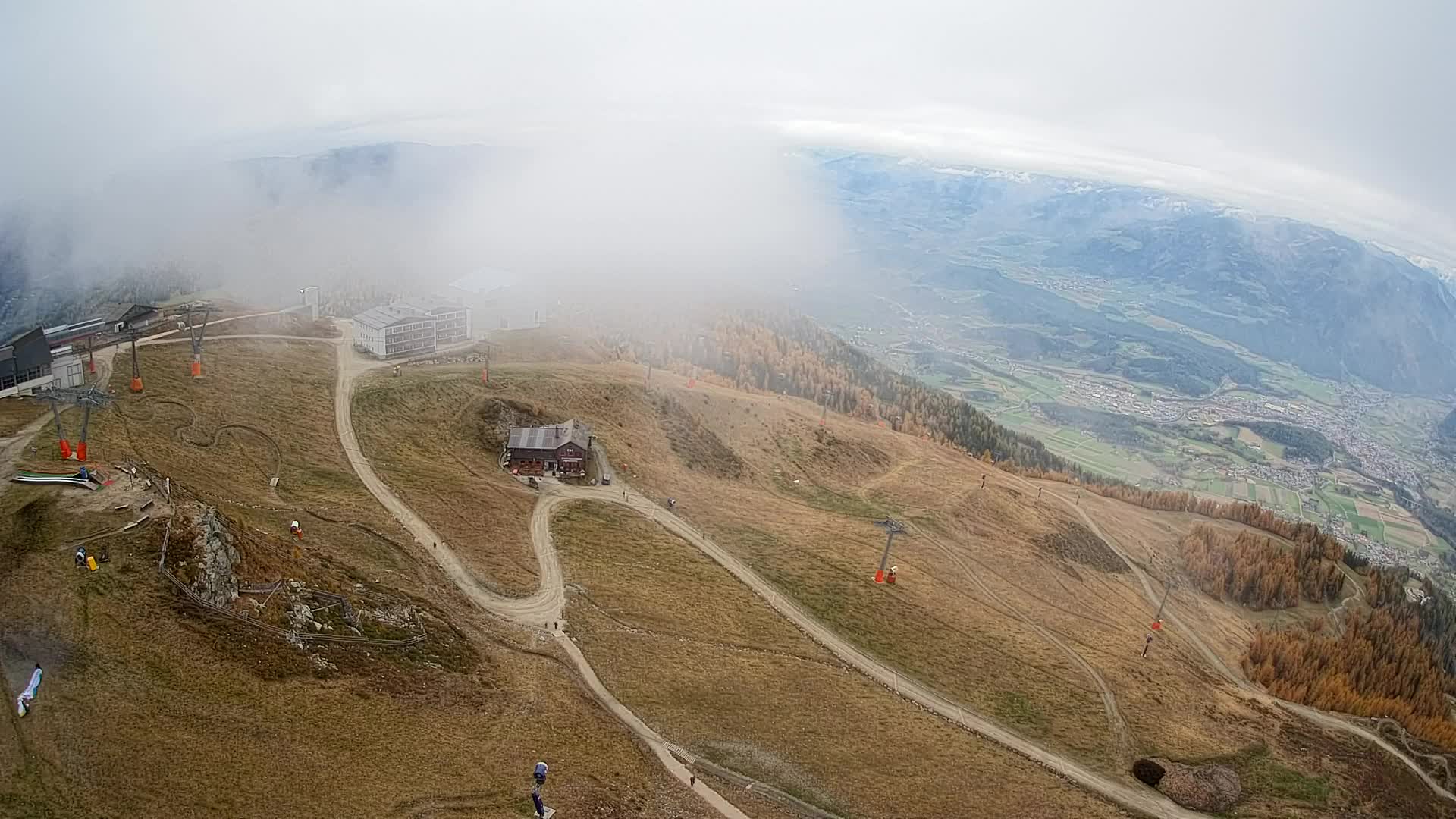 Kronplatz peak Ski resort | view to Bruneck