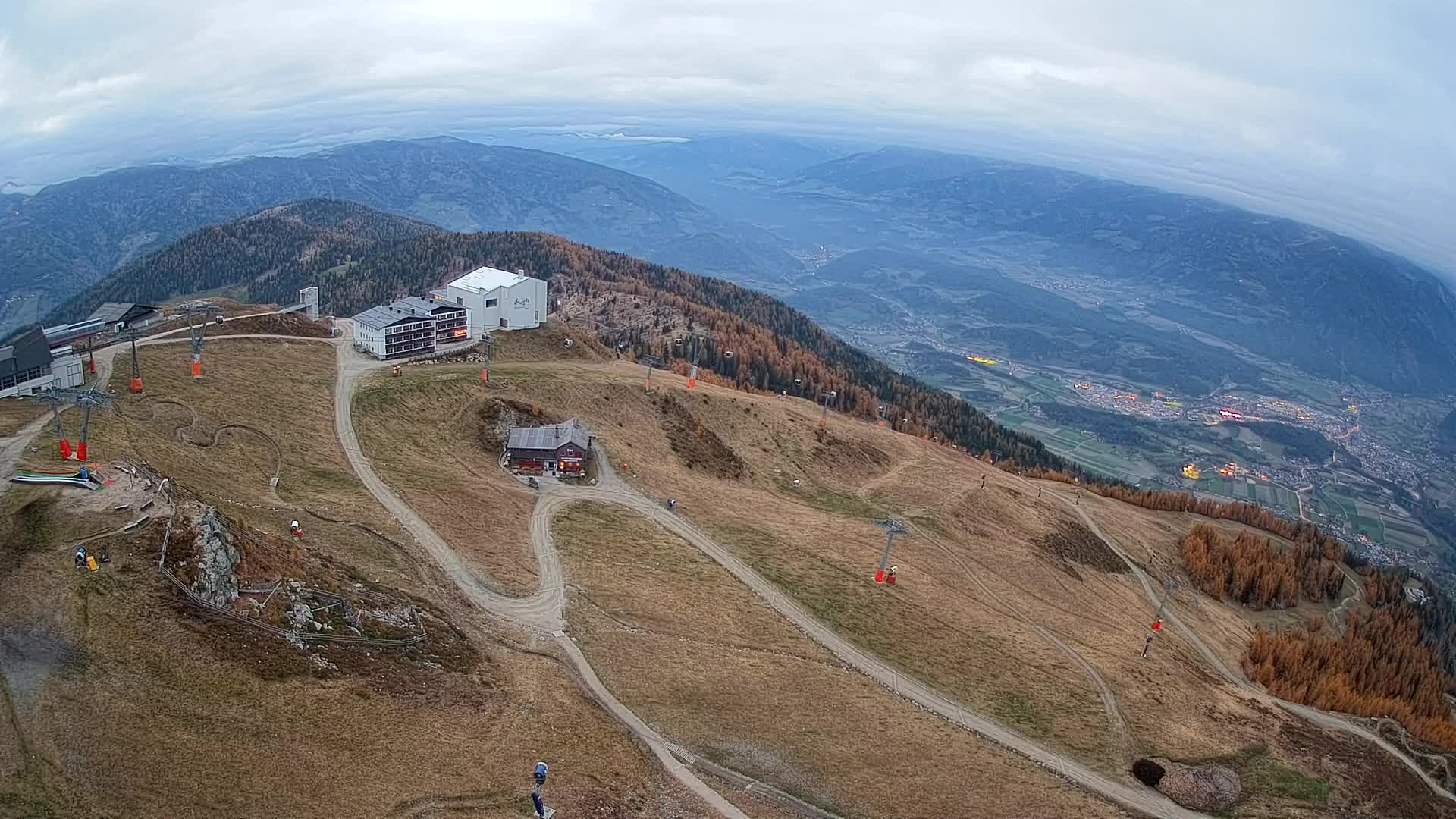Kronplatz peak Ski resort | view to Bruneck