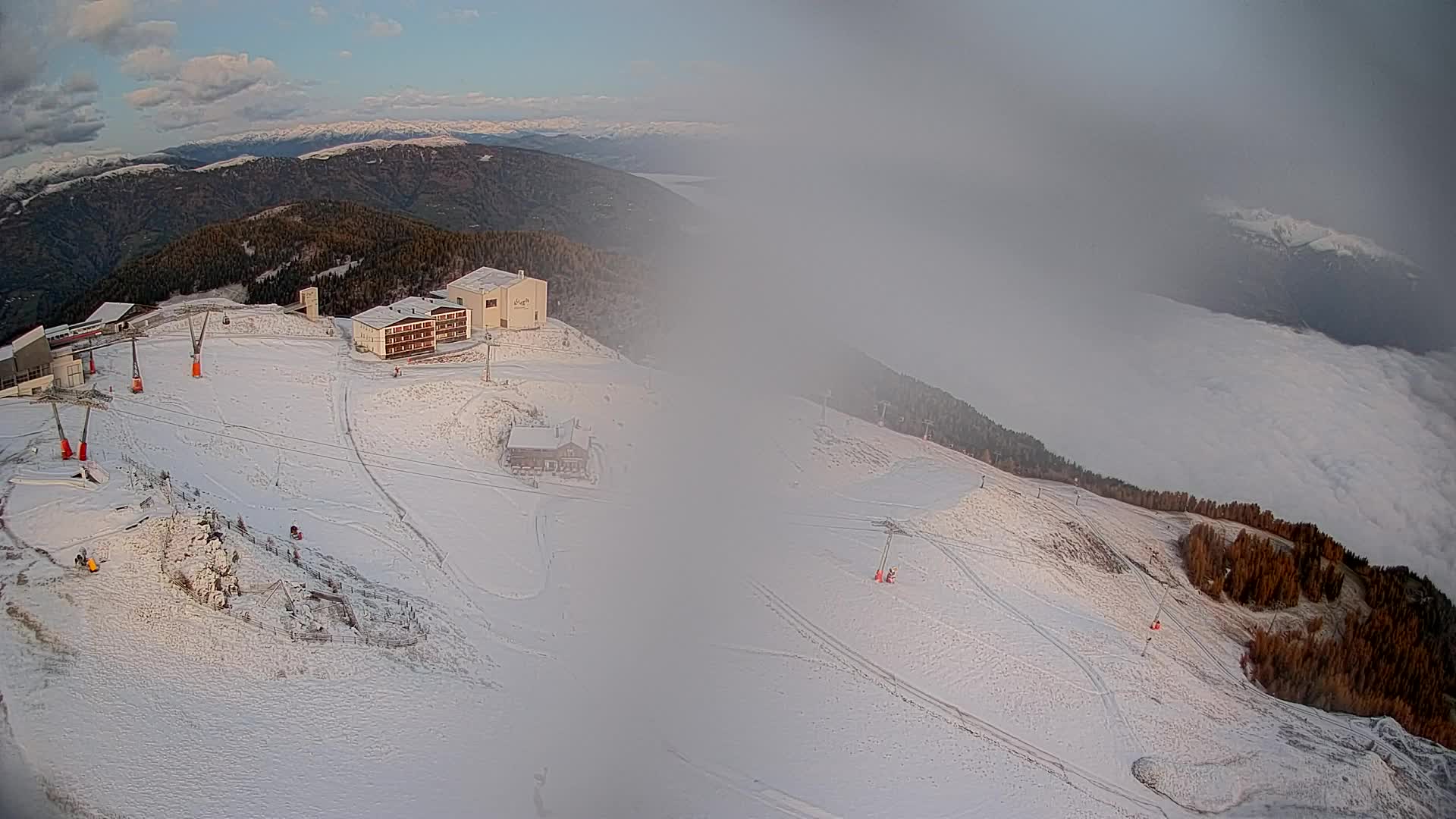 Station de ski Kronplatz sommet | vue sur Brunico