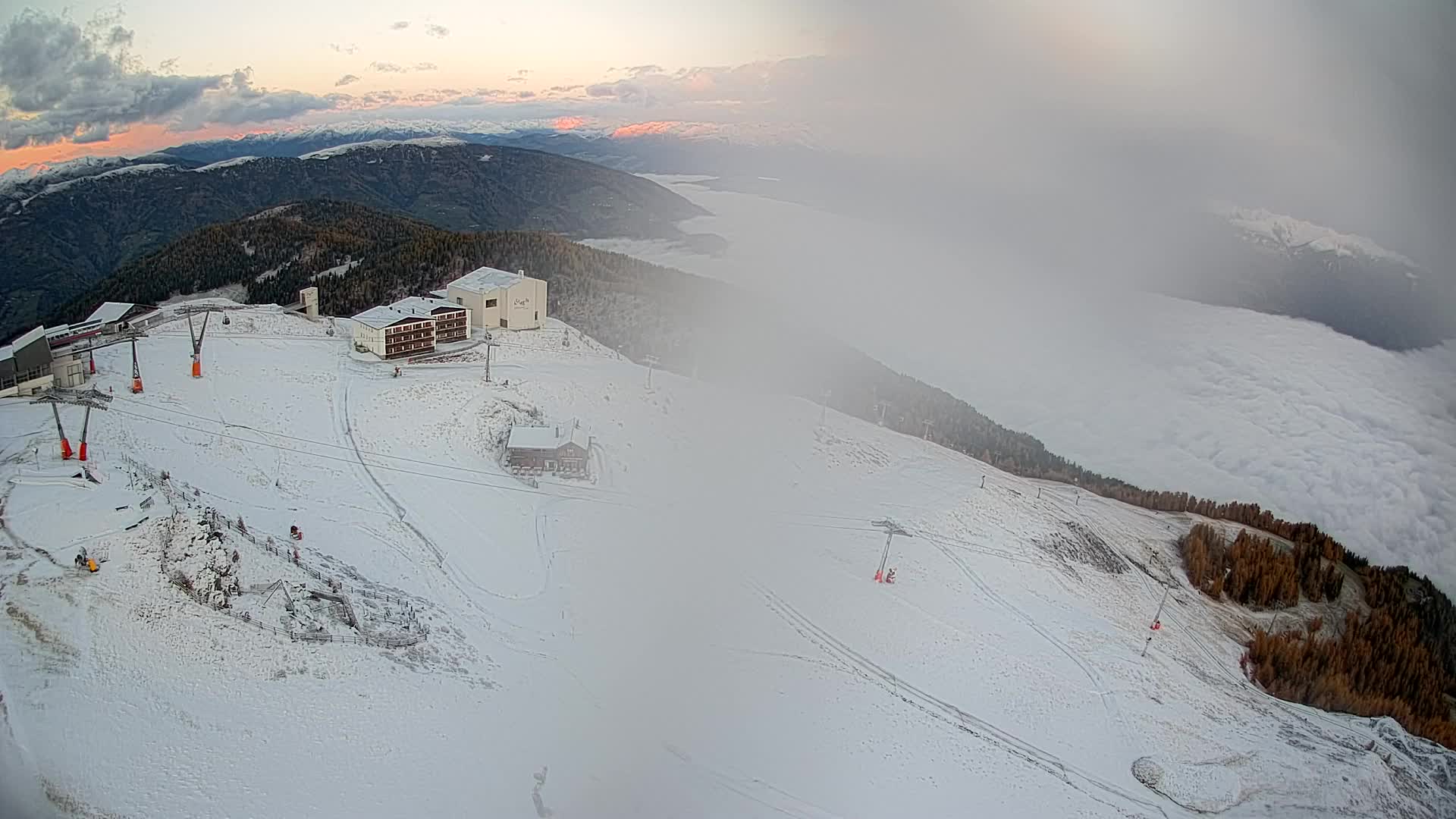 Kronplatz peak Ski resort | view to Bruneck