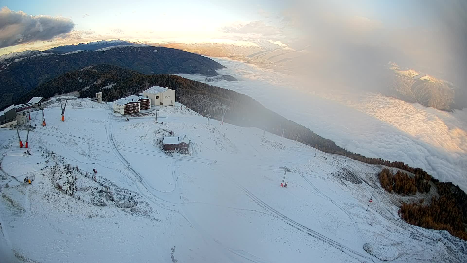 Kronplatz peak Ski resort | view to Bruneck