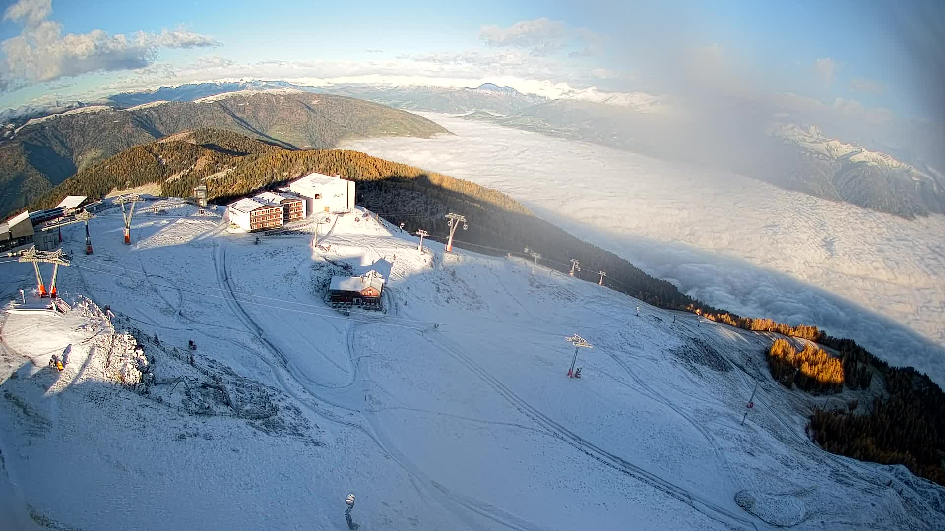 Kronplatz peak Ski resort | view to Bruneck