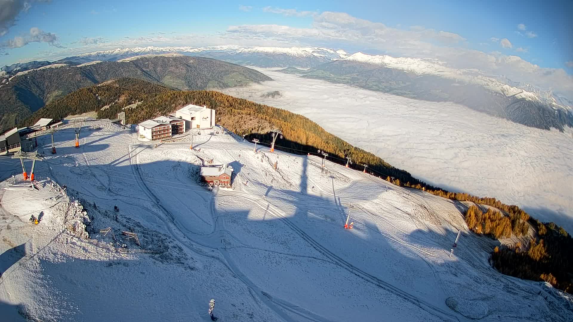Smučišče Kronplatz – vrh | pogled na Bruneck