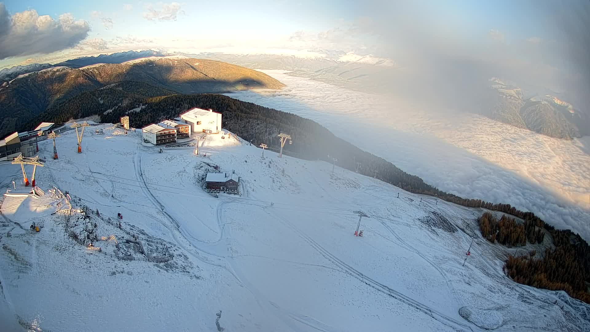 Kronplatz peak Ski resort | view to Bruneck