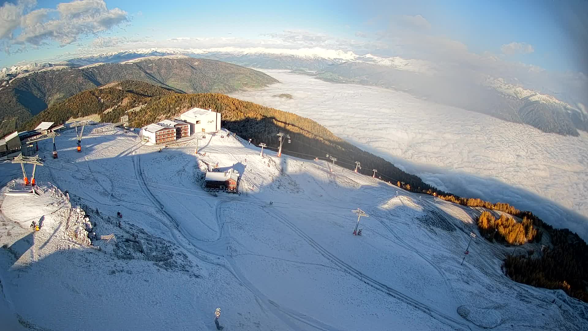 Kronplatz peak Ski resort | view to Bruneck