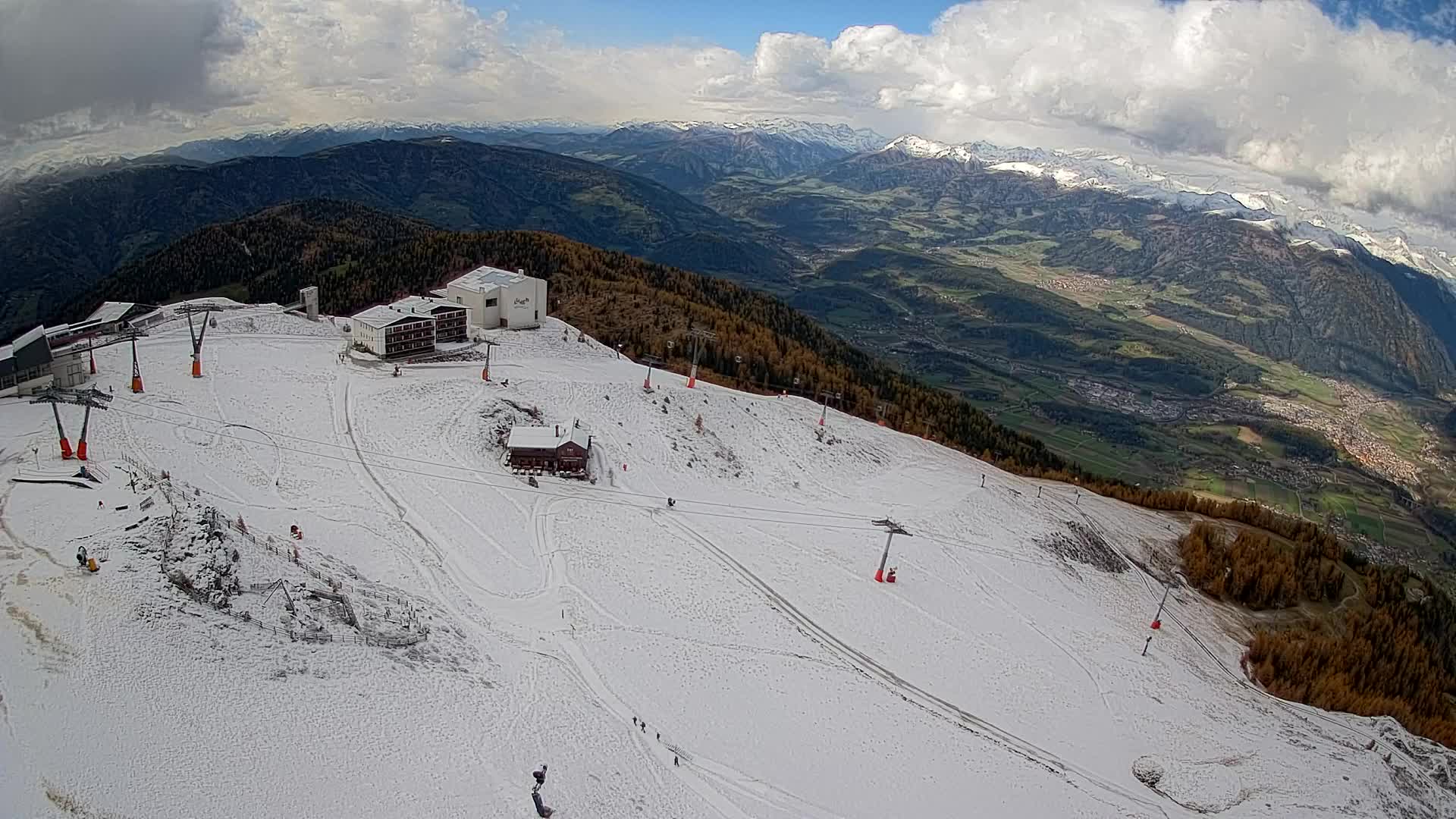 Kronplatz peak Ski resort | view to Bruneck