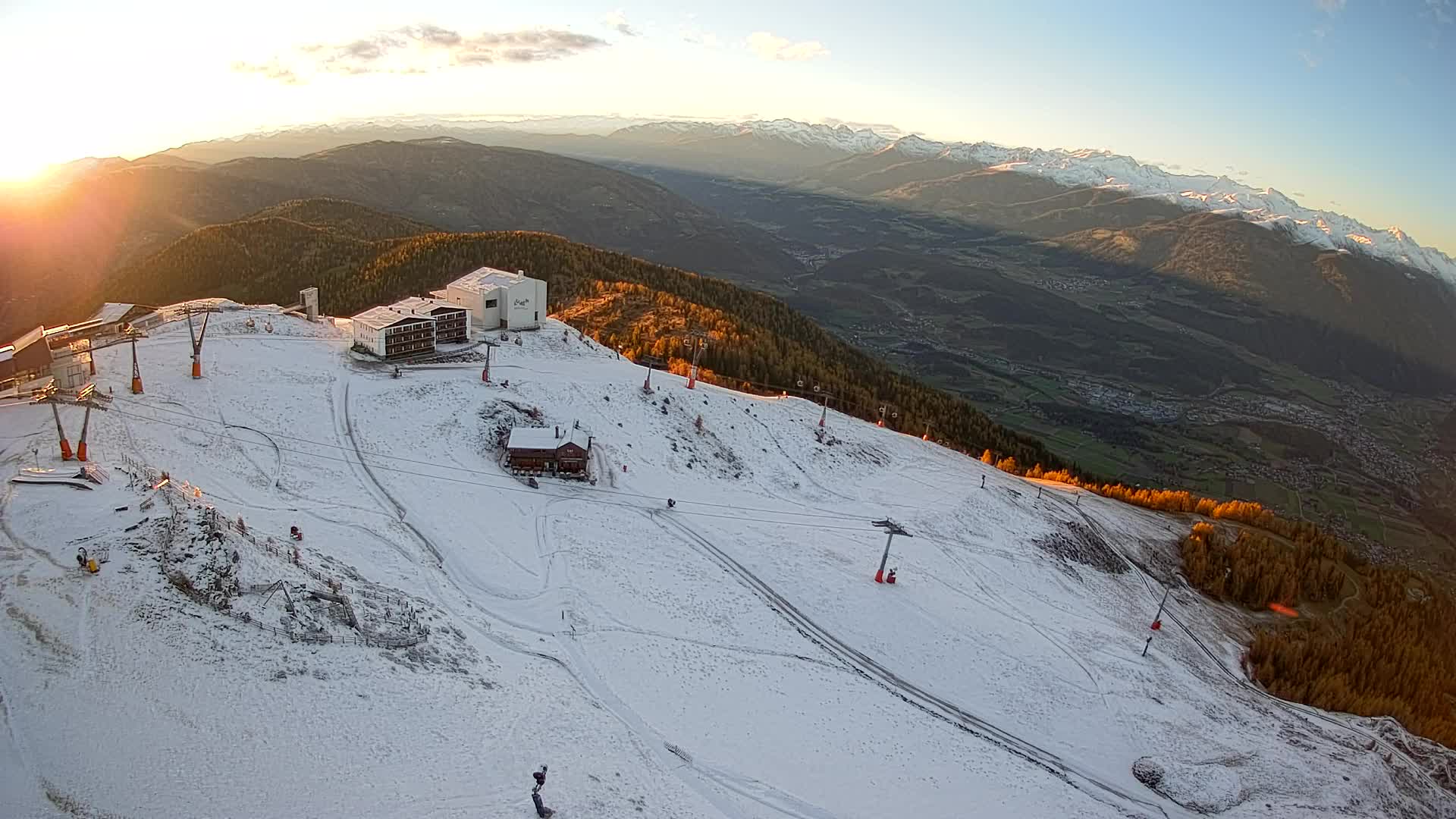 Station de ski Kronplatz sommet | vue sur Brunico