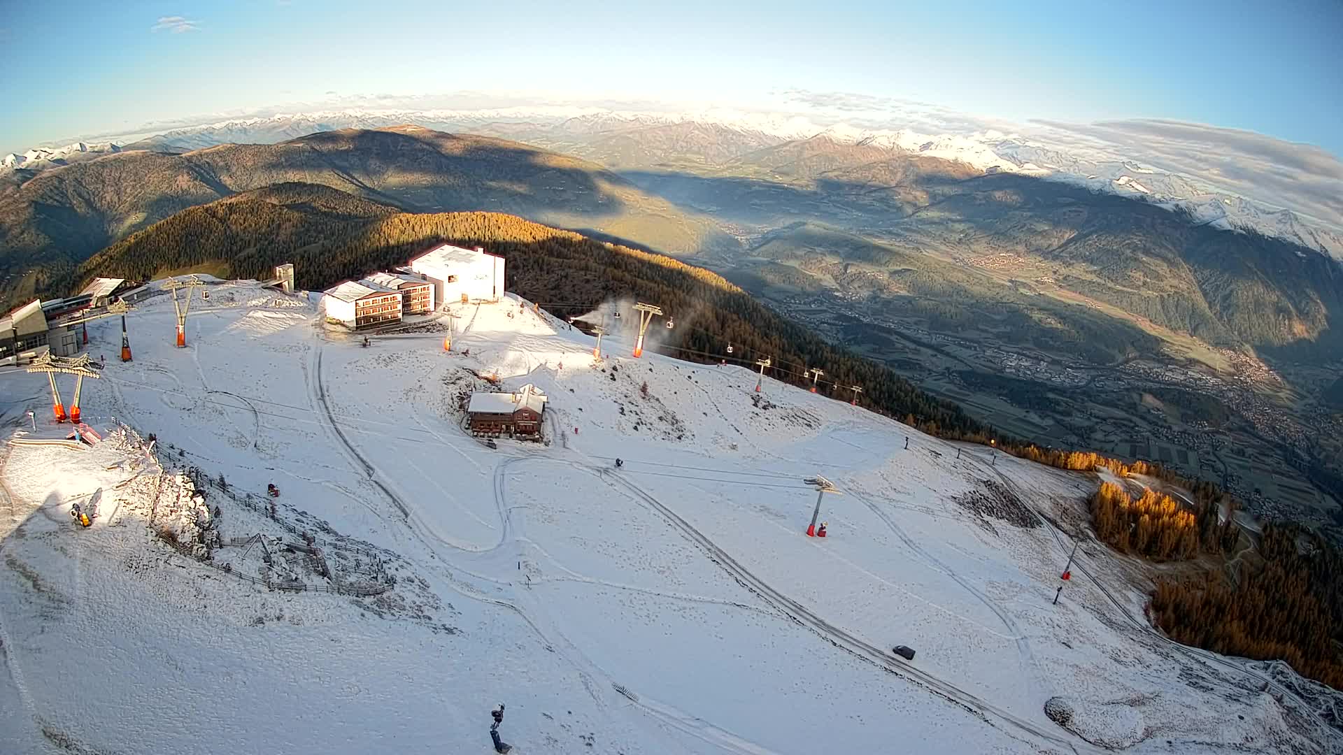 Station de ski Kronplatz sommet | vue sur Brunico
