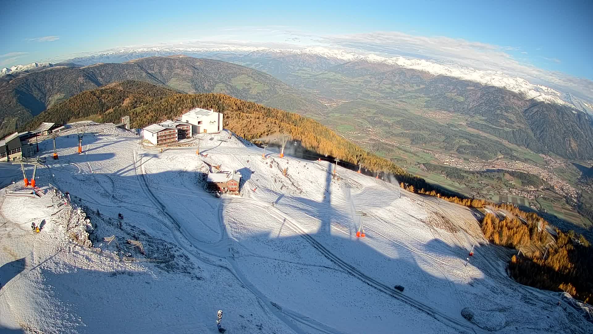 Kronplatz peak Ski resort | view to Bruneck