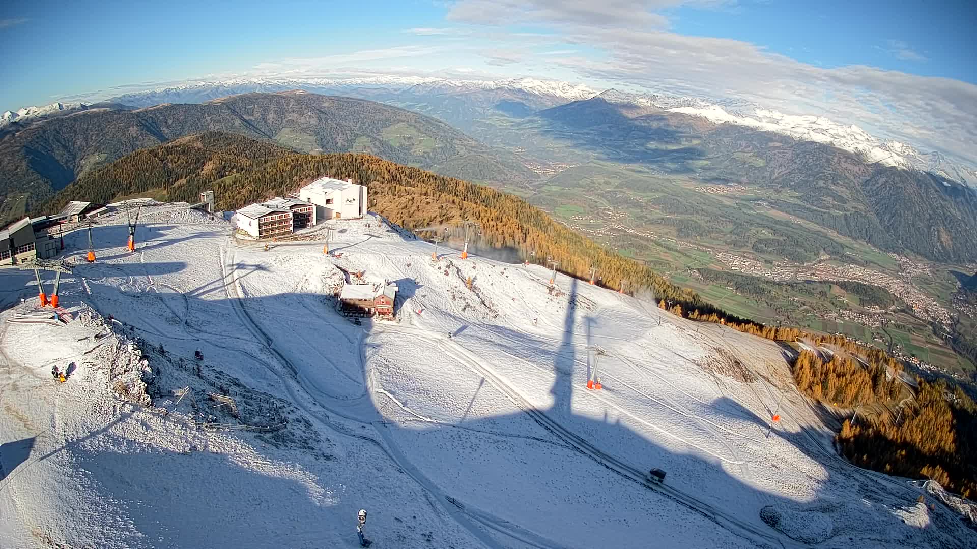Station de ski Kronplatz sommet | vue sur Brunico