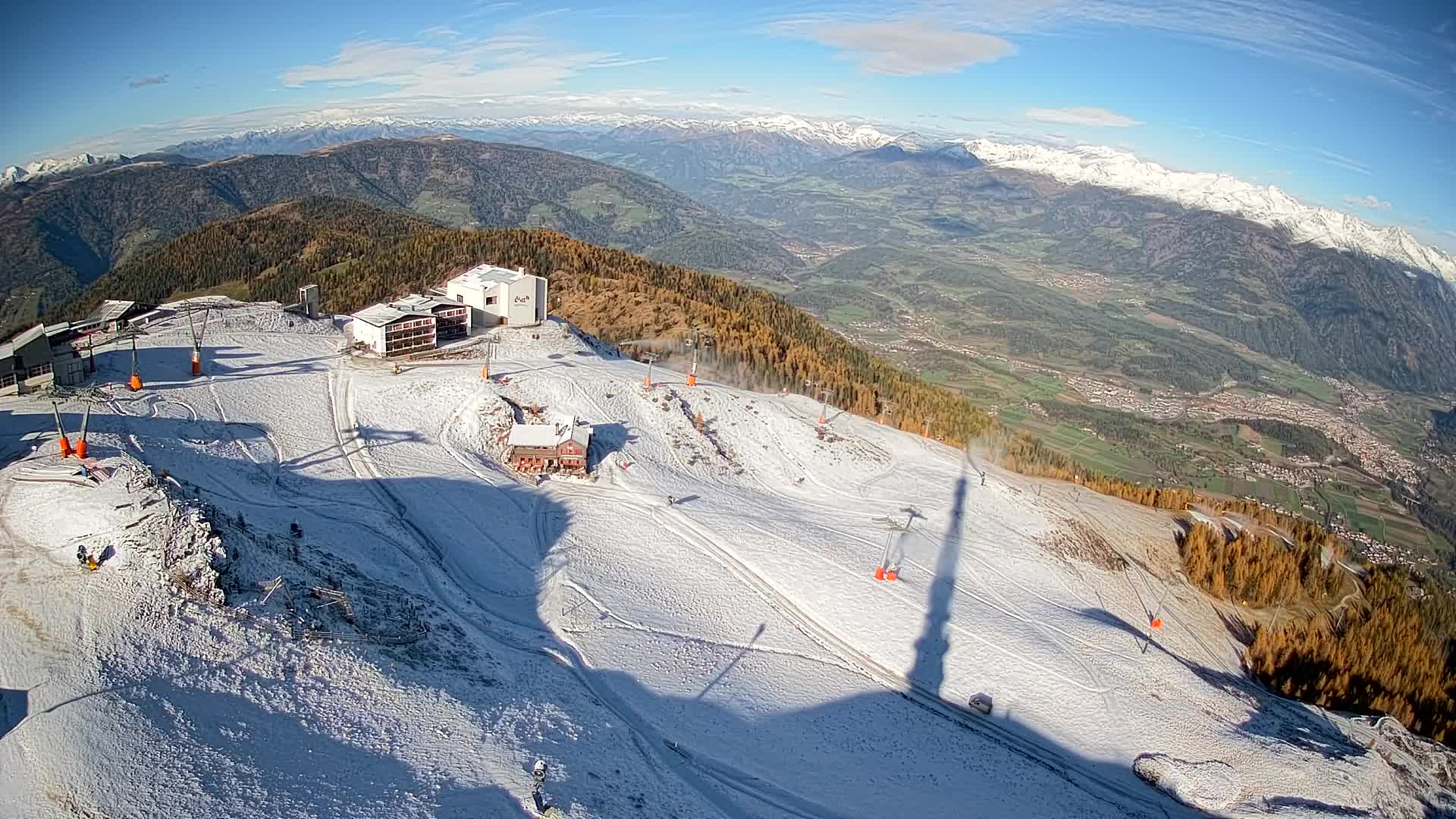 Station de ski Kronplatz sommet | vue sur Brunico