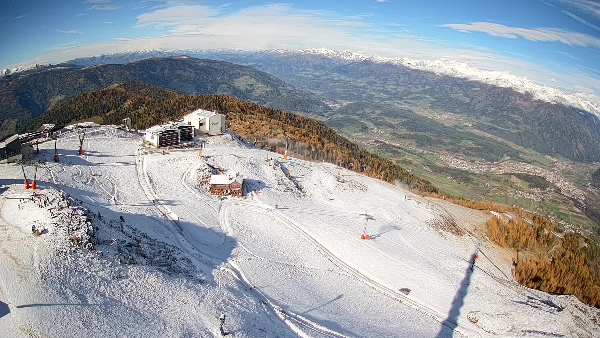 Station de ski Kronplatz sommet | vue sur Brunico