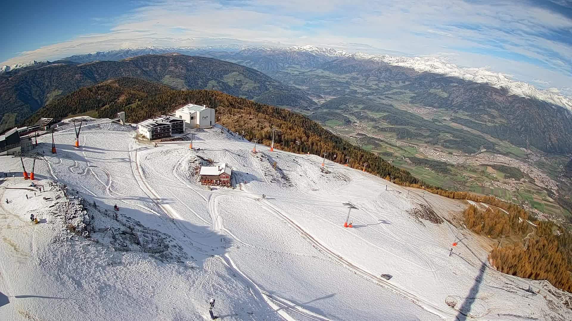 Kronplatz peak Ski resort | view to Bruneck