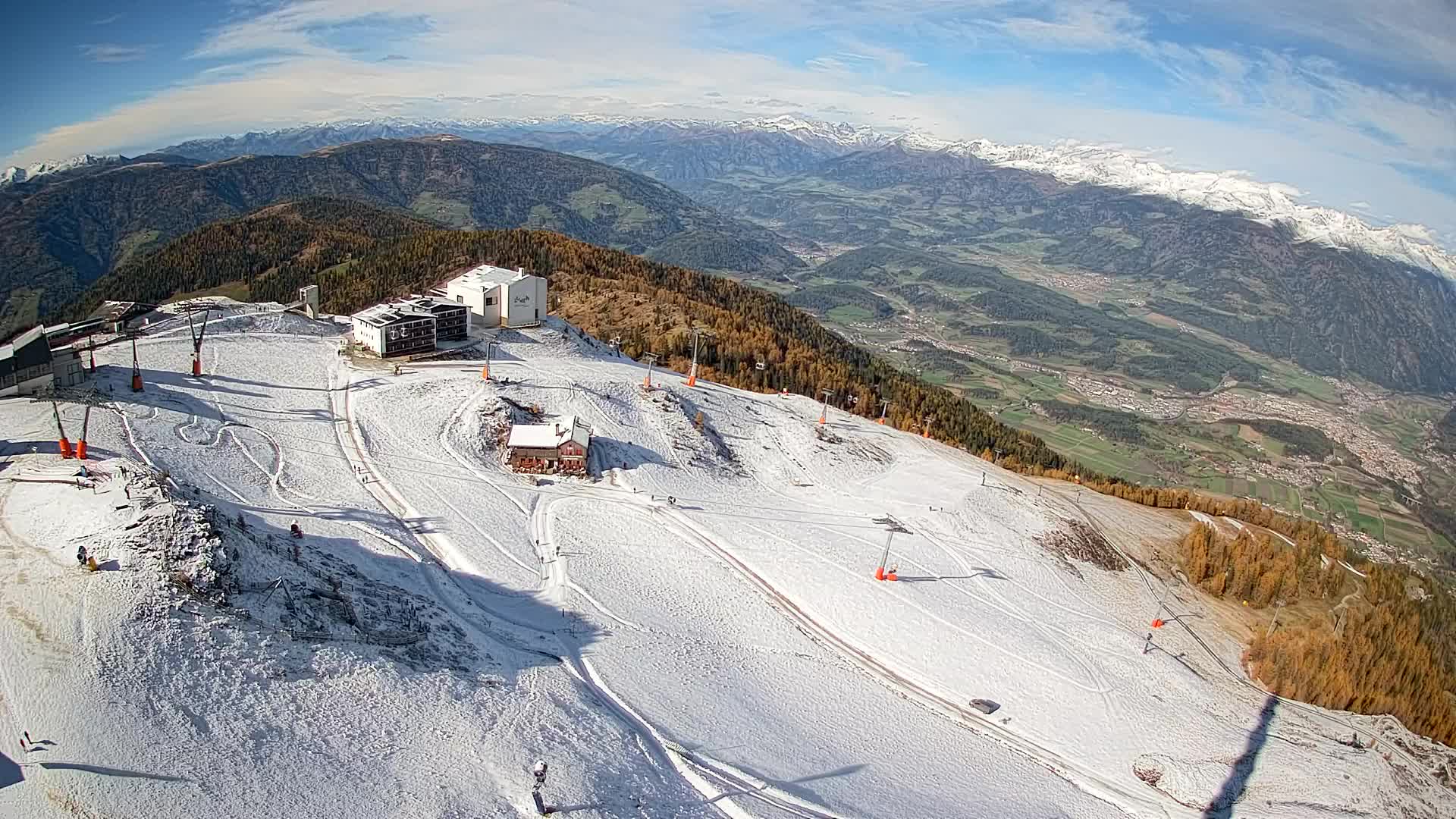 Station de ski Kronplatz sommet | vue sur Brunico