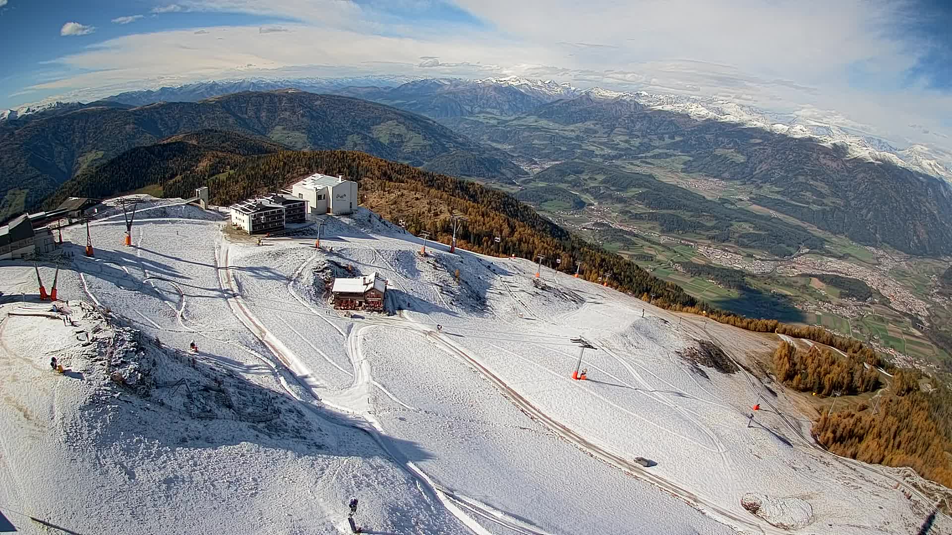 Kronplatz peak Ski resort | view to Bruneck
