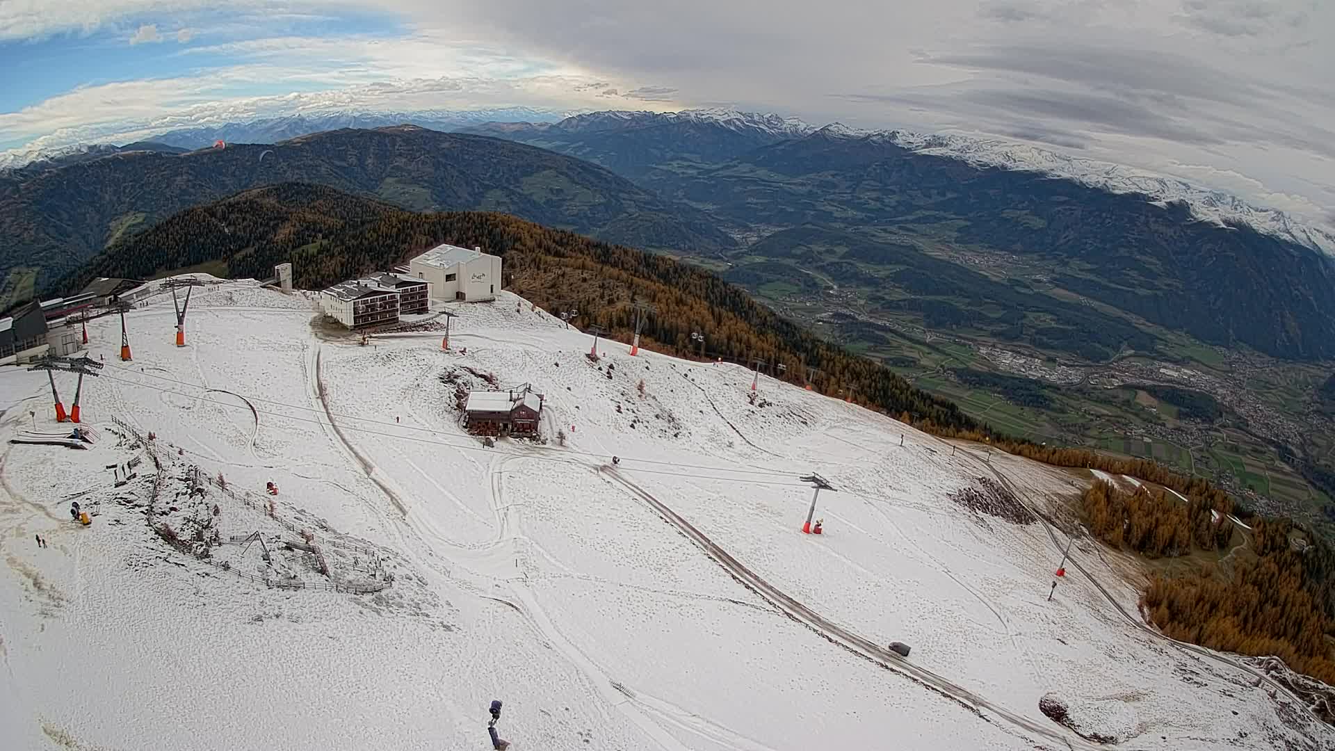 Station de ski Kronplatz sommet | vue sur Brunico