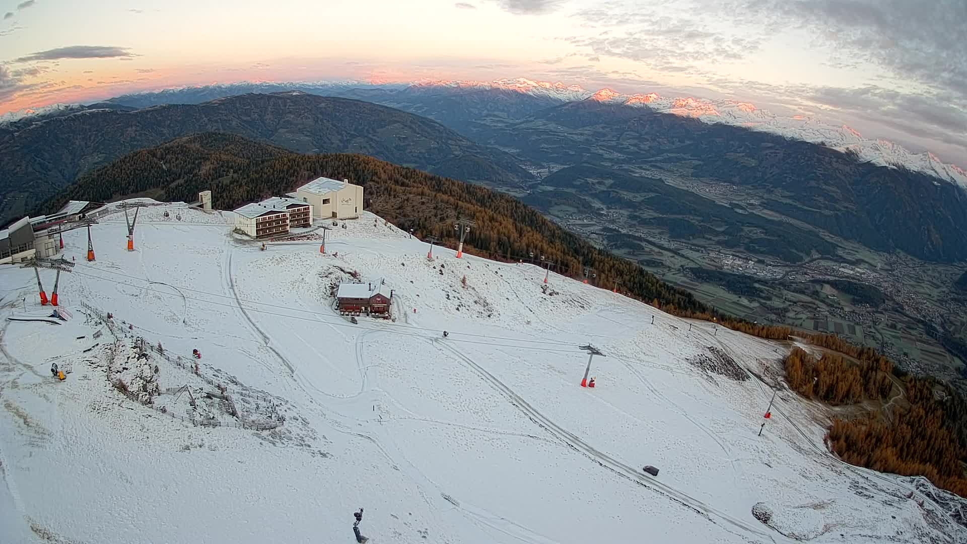 Station de ski Kronplatz sommet | vue sur Brunico