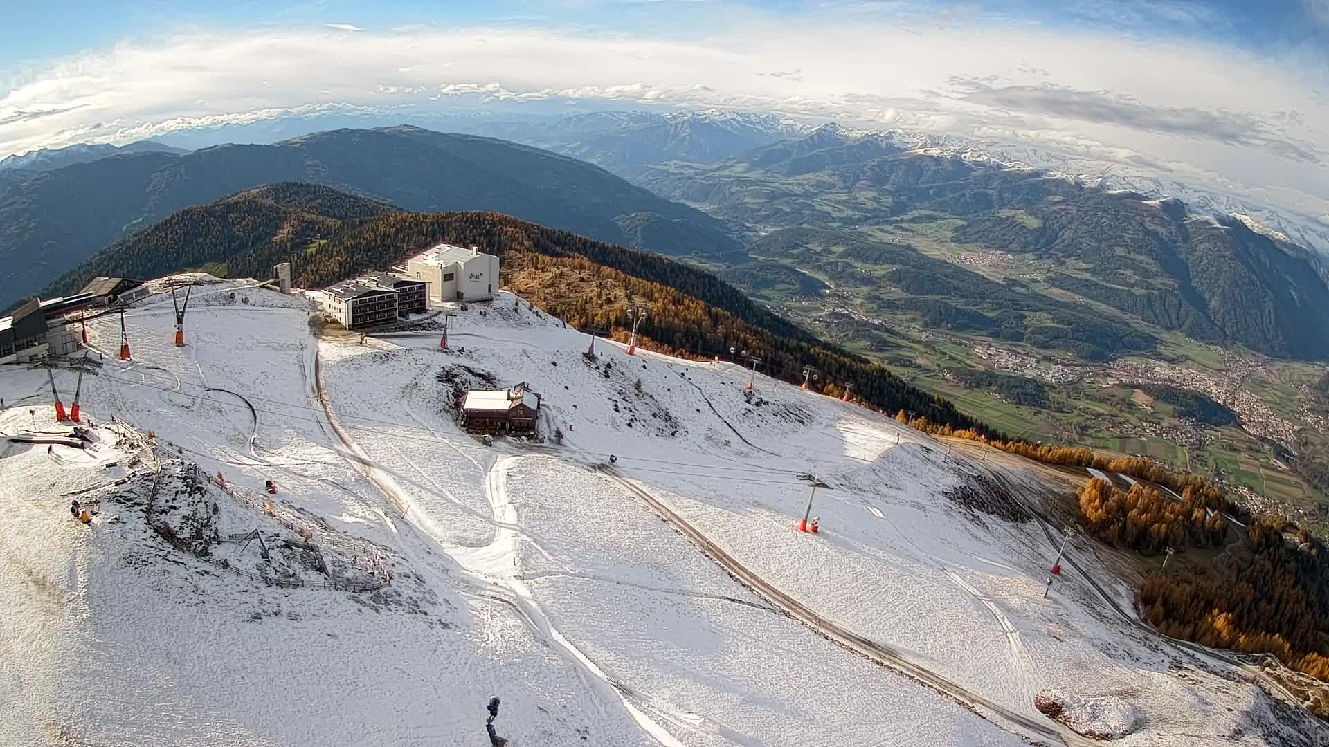 Skigebiet Kronplatz Gipfel | Blick auf Bruneck