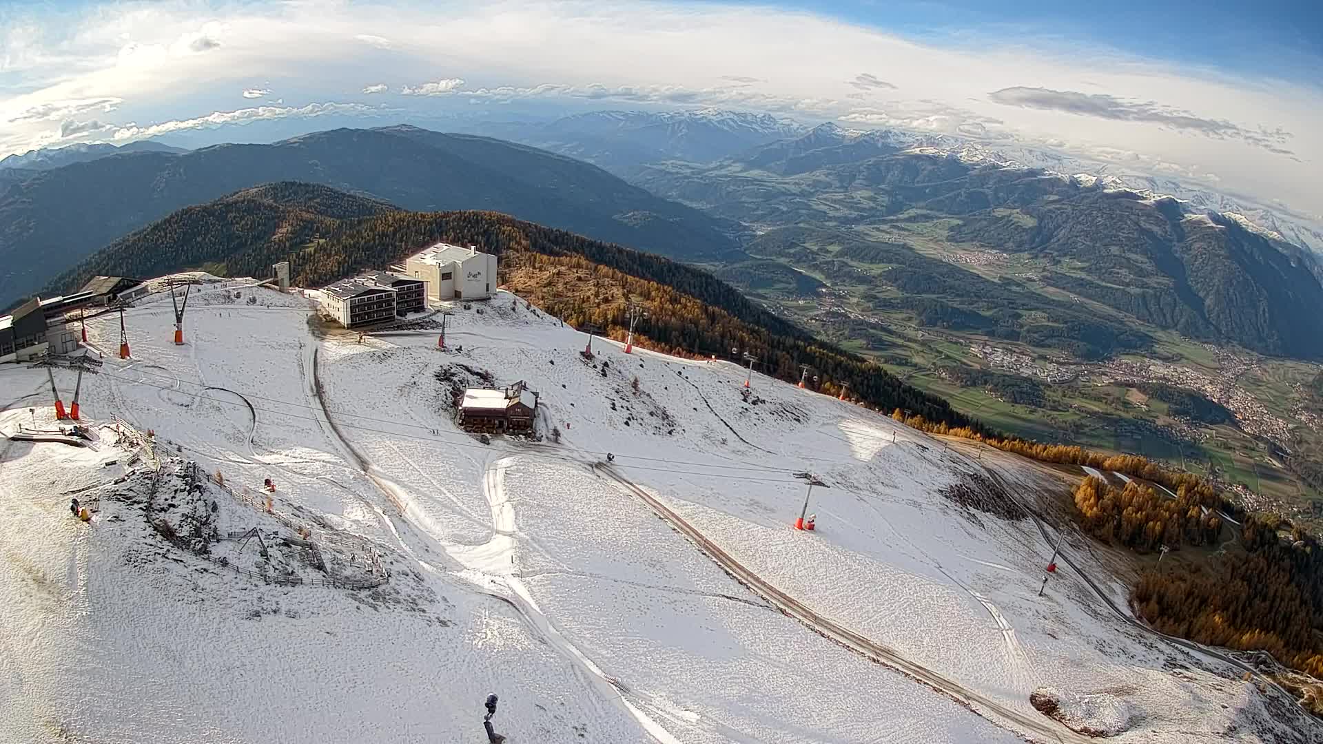Skigebiet Kronplatz Gipfel | Blick auf Bruneck