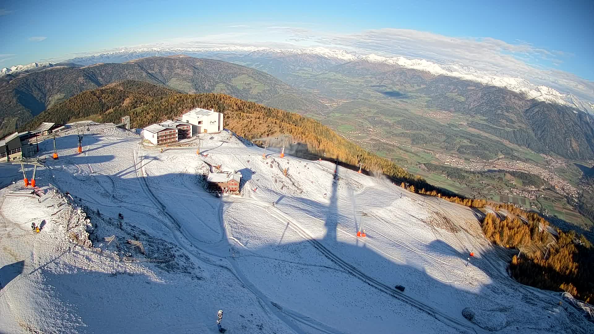 Station de ski Kronplatz sommet | vue sur Brunico